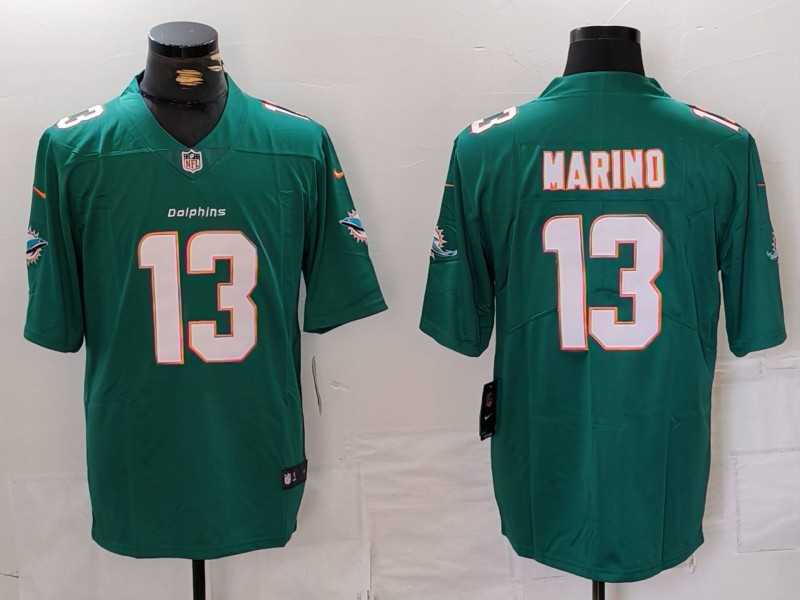 Mens Miami Dolphins #13 Dan Marino Green Vapor Untouchable Stitched Nike Limited Jersey